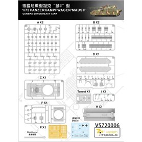 Vespid Models 720006 Maus II Panzerkampfwagen German Super Heavy Tank