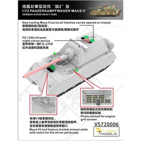 Vespid Models 720006 Maus II Panzerkampfwagen German Super Heavy Tank