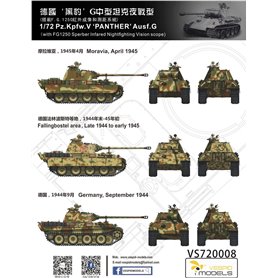 Vespid Models 1:72 Pz.Kpfw.V Panther Ausf.G - W/F.G.1250 INFRARED SEARCHLIGHT AND SCOPE
