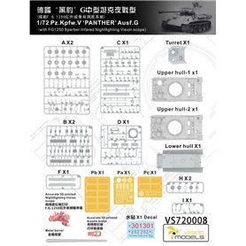 Vespid Models 1:72 Pz.Kpfw.V Panther Ausf.G - W/F.G.1250 INFRARED SEARCHLIGHT AND SCOPE