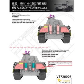 Vespid Models 1:72 Pz.Kpfw.V Panther Ausf.G - W/F.G.1250 INFRARED SEARCHLIGHT AND SCOPE