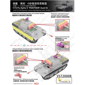 Vespid Models 1:72 Pz.Kpfw.V Panther Ausf.G - W/F.G.1250 INFRARED SEARCHLIGHT AND SCOPE
