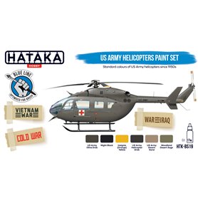 Hataka BS019 Zestaw farb BLUE-LINE US ARMY HELICOPTERS