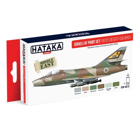 Hataka AS012 RED-LINE Zestaw farb ISRAELI AF - 1970S DESERT COLOURS