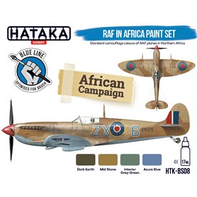 Hataka BS008 BLUE-LINE Paints set RAF IN AFRICA 