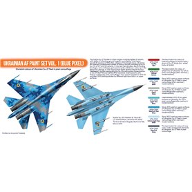 Hataka CS096 ORANGE-LINE Paints set UKRAINIAN AF BLUE PIXEL 