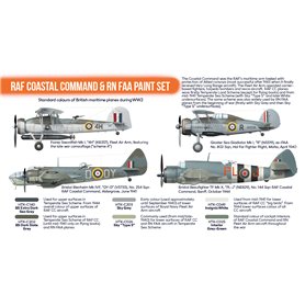 Hataka CS049 ORANGE-LINE Paints set RAF COASTAL COMMAND AND RN FAA 