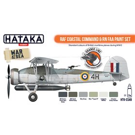 Hataka CS049 ORANGE-LINE Paints set RAF COASTAL COMMAND AND RN FAA 