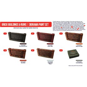 Hataka AS045 RED-LINE Paints set BRICK BUILDINGS AND RUINS 