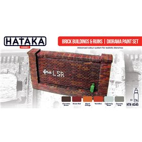 Hataka AS045 RED-LINE Paints set BRICK BUILDINGS AND RUINS 