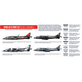 Hataka AS063 RED-LINE Zestaw farb USMC AV-8 EARLY SCHEMES