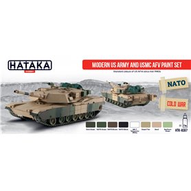 Hataka AS067 RED-LINE Paints set MODERN US ARMY AND USMC AFV 