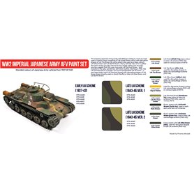 Hataka AS069 RED-LINE Zestaw farb WWII IMPERIAL JAPANESE ARMY AFV