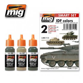 Ammo of MIG Zestaw farb IDF COLORS - SMART ACRYLIC SET