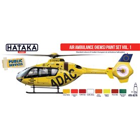 Hataka AS076 RED-LINE Zestaw farb AIR AMBULANCE HEMS cz.1