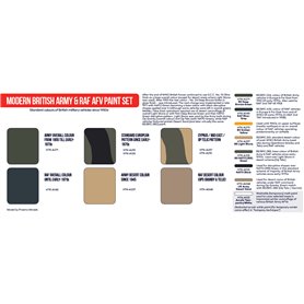 Hataka AS077 RED-LINE Paints set MODERN BRITISH ARMY AND RAF AFV 