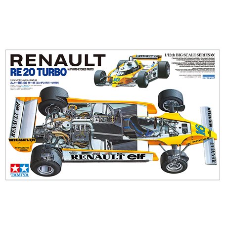 Tamiya 1:12 Renault RE-20 Turbo (w/ Photo-Etched Parts)