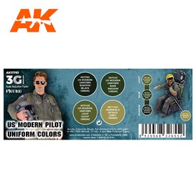 AK Interactive US MODERN PILOT UNIFORM COLORS 3G