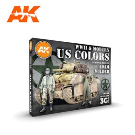 AK Interactive 11763 Zestaw farb WWII AND MODENR US COLORS - ADAM WILDER