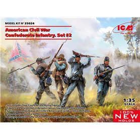 Icm 35024 American Civil War Confederate Infantry. Set #2