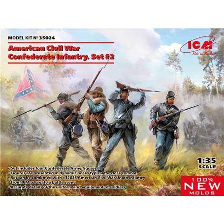 Icm 35024 American Civil War Confederate Infantry. Set #2
