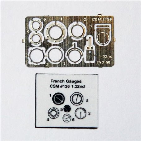 Copper State Models A32-136 French/Russian Instrument/Gauge Set