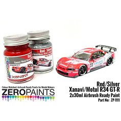 Zero Paints 1111 XANAVI / MOTUL NISMO (R34 AND 350Z) RED / SILVER - 2x30ml