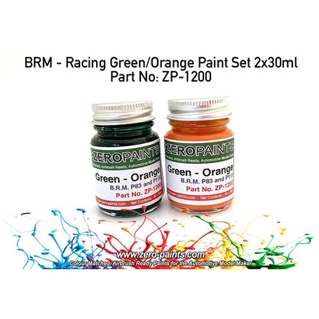 ZP1200 - BRM - Racing Green/Orange Paint Set 2x30
