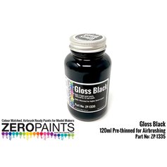 Zero Paints 1335 GLOSS BLACK PAINT - 120ml