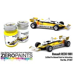 Zero Paints 1617 RENAULT RE30 1981 YELLOW AND WHITE - 3x30ml