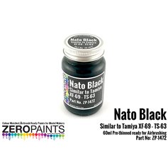Zero Paints 1472 NATO BLACK SIMILAR TO TAMIYA XF-69 / TS-63 - 60ml