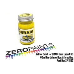 Zero Paints 1523 YELLOW PAINT FOR BRADI FORD ESCORT RS - 60ml