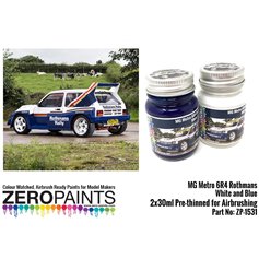 Zero Paints 1531 MG METRO 6R4 ROTHMANS - WHITE AND BLUE - 2x30ml