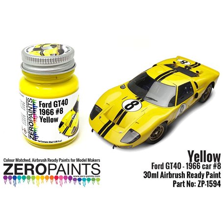 ZP1594 - Ford GT40 - 1966 Car 8 Yellow Paint 30ml