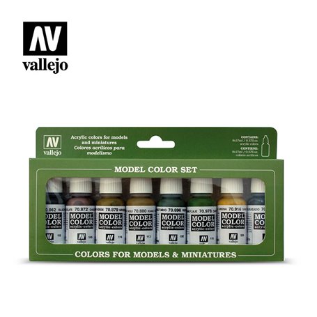 Vallejo Paints set MODEL AIR - PANZER COLORS - MODEL AIR - Paint sets -  Vallejo - Paints - Sklep Modelarski Agtom