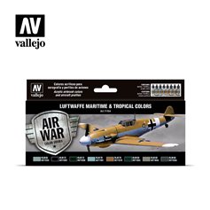 Vallejo 71164 Zestaw farb MODEL AIR - LUFTWAFFE MARITIME AND TROPICAL COLORS