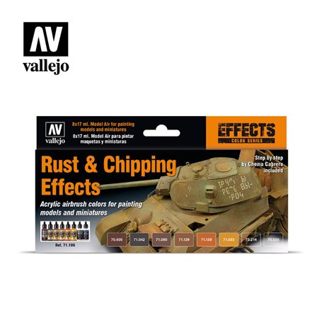 Vallejo Paints set MODEL AIR - RUST AND CHIPPING 