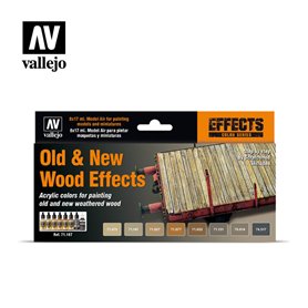 VALLEJO Zestaw farb MODEL AIR / OLD WOODEN AND NEW WOOD EFFECTS
