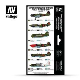 Vallejo Paints set MODEL AIR / SOVIET AIR FORCE VVS 1941-1943 / GREAT PATRIOTIC WAR 