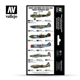 Vallejo Zestaw farb MODEL AIR / SOVIET AIR FORCE VVS 1943 - 1945 / GREAT PATRIOTIC WAR