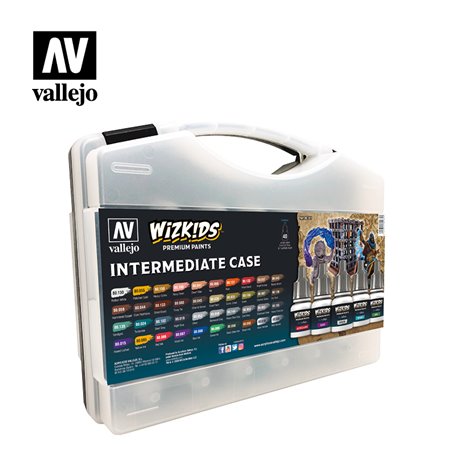 Vallejo Wizkids Walizka Intermediate 40 kolorów + pędzel