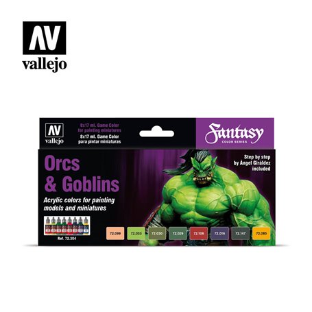 Vallejo Paints set GAME COLORS / ORCS AND GOBLINS SKINS 