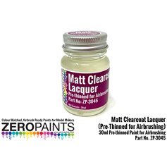 Zero Paints 3045 MATT CLEARCOAT LACQUER - 30ml
