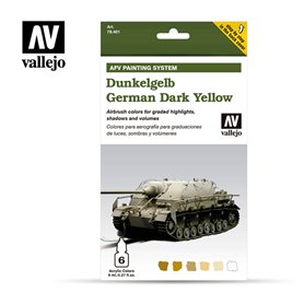 Vallejo Zestaw farb AFV PAINTING SYSTEM / DUNKELGELB / GERMAN DARK YELLOW SET