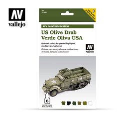Vallejo 78402 Zestaw farb AFV PAINTING SYSTEM - US ARMY OLIVE DRAB