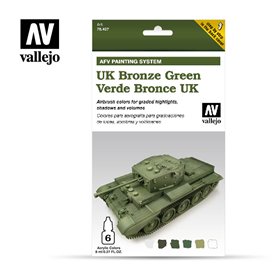 Vallejo Zestaw farb AFV PAINTING SYSTEM / UK BRONZE GREEN