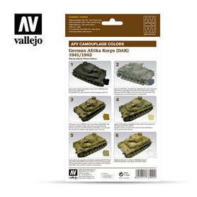Vallejo Zestaw farb AFV CAMOUFLAGE COLORS - DAK COLORS 1941-1942