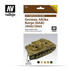 Vallejo 78410 Zestaw farb AFV CAMOUFLAGE COLORS - GERMAN AFRIKA KORPS DAK 1942-1944