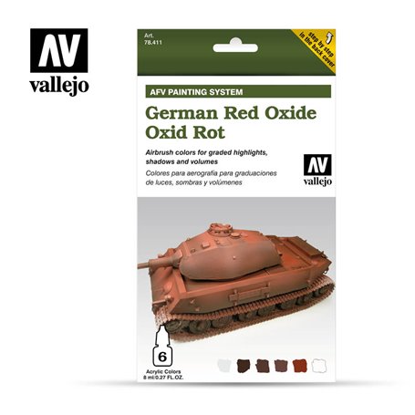 Vallejo Paints set AFV PAINTING SYSTEM / GERMAN RED OXIDE 