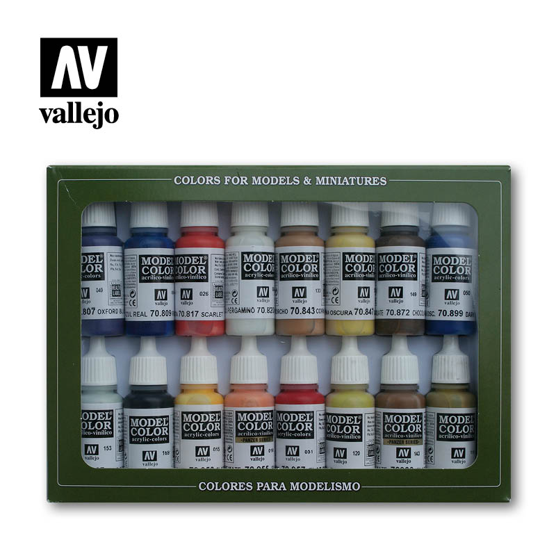 Acrylic colors set Vallejo Model Color 8 colors Set 70118 Metallic